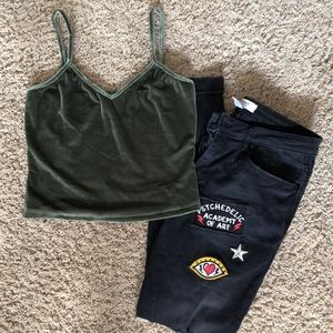 🌻3/$8 Velvet crop top